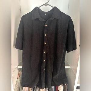 Classic Black Button-Down Shirt for Men
